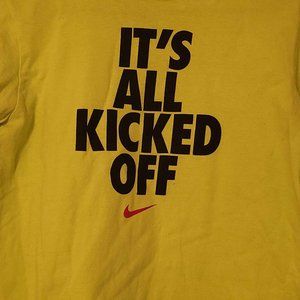 BOYs NIKE LIME IT'S ALL KICKED OFF T-SHIRT XL